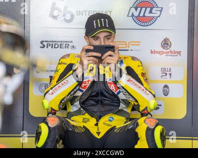 29 IANNONE Andrea Ducati Panigale V4R durante il Campionato FIM Superbike - Round Italiano Mondiale Superbike Pirelli Emilia-Romagna Round 14-16 luglio 2024 a Misano Adriatico, Italia. (Foto di Fabio Averna/Sipa USA) Foto Stock