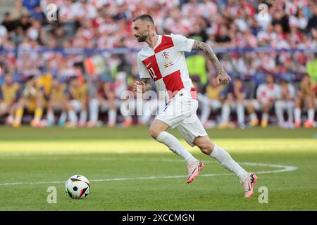 Berlino, Allemagne. 15 giugno 2024. Marcelo Brozovic di Croazia durante la partita UEFA Euro 2024, gruppo B, di calcio tra Spagna e Croazia il 15 giugno 2024 all'Olympiastadion di Berlino, Germania - foto Jean Catuffe/DPPI Credit: DPPI Media/Alamy Live News Foto Stock