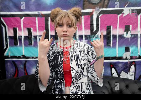 Leicestershire, Regno Unito. Domenica 16 giugno 2024. Harper nella foto al Download Festival 2024 a Donington Park. Download è il più grande festival rock e metal del Regno Unito con una capacità di 75.000 persone. Crediti: Katie Collins/EMPICS/Alamy Live News Foto Stock