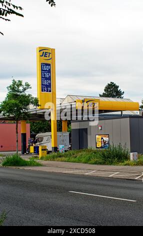 Stazione di servizio della compagnia petrolifera Jet Foto Stock