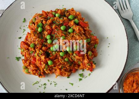 Autentico riso Djuvec con verdure Foto Stock