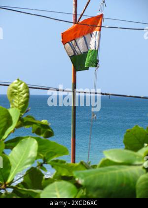 La bandiera indiana o nota come Tiranga conosciuta in tutto il mondo la bandiera indiana o nota come Tiranga Foto Stock