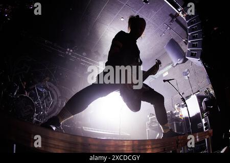 BARCELLONA, SPAGNA - Mar 29: Lord of the Lost (gruppo rock tedesco) si esibisce sul palco al Salamandra Club il 29 marzo 2024. Foto Stock