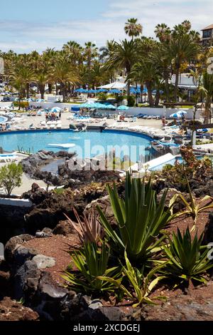 Puerto de la Cruz, Tenerife, Isole canarie, Spagna. Foto Stock
