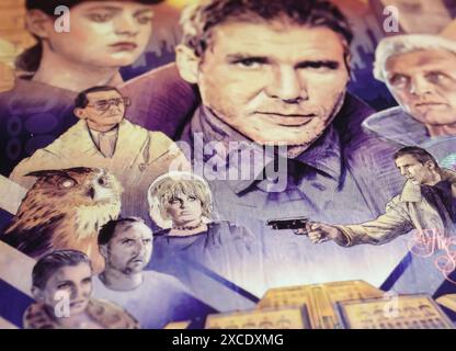 Viersen, Germania - 9 maggio. 2024: Poster cinematografico dettagliato del film di fantascienza Blade Runner con Harrison Ford Foto Stock