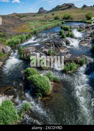 Cascate di Breeden su Rock Creek. Foto Stock