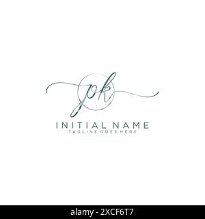 Scrittura iniziale PK con modello circolare Illustrazione Vettoriale