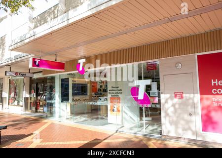 Tamworth Australia, Telstra store, fornitore nazionale australiano di telecomunicazioni con negozio al dettaglio nel centro di Tamworth, regione del nuovo Galles del Sud, Australia Foto Stock