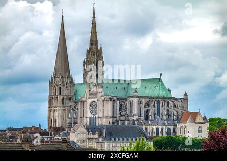 CATTEDRALE DI CHARTRES (1145-1220) CHARTRES FRANCIA Foto Stock