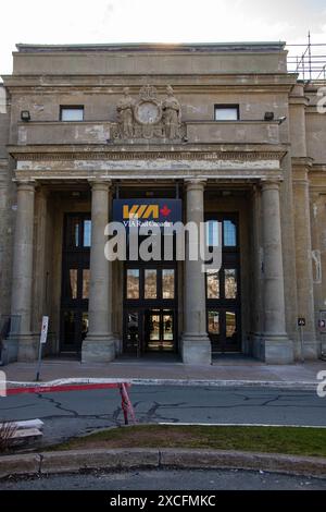 Stazione ferroviaria VIA Rail nel quartiere Seaport di Halifax, nuova Scozia, Canada Foto Stock