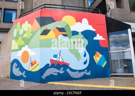 Murale Molly Margaret sul lungomare di Halifax, nuova Scozia, Canada Foto Stock