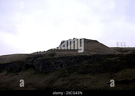 LEWISTON/IDAHO STATE/USA   Navtie, il capo della federazione indiana, si trovava sulle colline di lewiston e guardava dal nativo Maerican indian Clear Water Casino, nella riserva indiana di Nez Perez, 18 dicembre 2012 (foto di Francis Dean / Deanpictures) Foto Stock