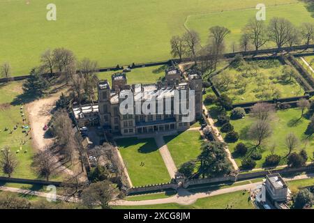 Foto aerea di Hardwick Hall da 1500 metri circa Foto Stock