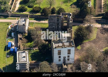 Foto aerea di Hardwick Hall da 1500 metri circa Foto Stock