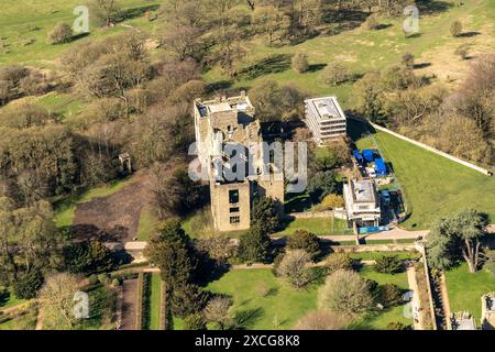 Foto aerea di Hardwick Hall da 1500 metri circa Foto Stock