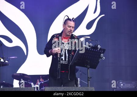 DERBY, INGHILTERRA - 14 GIUGNO: Mike Patton di «Mr Bungle» che si esibisce al Download Festival di Donington Park il 14 giugno 2024 a Derby, Inghilterra. CAP/MAR ©MAR/C. Foto Stock