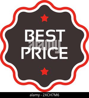 Icona del miglior prezzo, realizzata in stile cromatico Illustrazione Vettoriale
