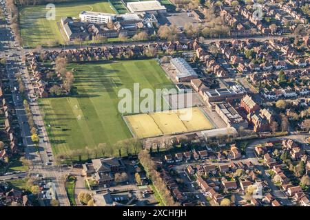 Foto aerea della William Hulme Grammar School da 1500 piedi Foto Stock