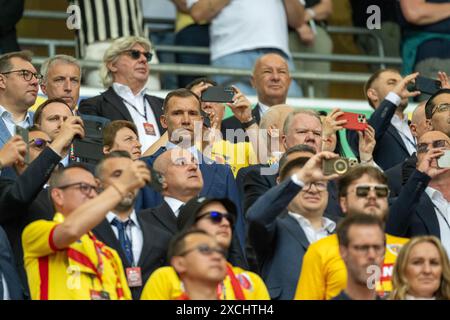 Andrji Shevchenko, GER, Rumaenien vs. Ucraina, Fussball Europameisterschaft, UEFA EURO 2024, gruppo e, 1. Spieltag, 17.06.2024, foto: Eibner-Pressefoto/Sascha Walther credito: Eibner-Pressefoto/Alamy Live News Foto Stock