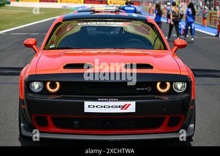 Misano Adriatico, Italia. 15 giugno 2024. La safety car Dodge durante Pirelli Emilia Romagna Round - gara 1, World Superbike - SBK race a Misano Adriatico, 15 giugno 2024 Credit: Independent Photo Agency/Alamy Live News Foto Stock