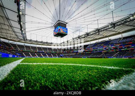 Francoforte, Germania. 17 giugno 2024. Frankfurt Arena prima della partita di calcio di Euro 2024 tra Belgio e Slovacchia all'Arena di Francoforte, Francoforte, Germania - lunedì 17 giugno 2024. Sport - calcio . (Foto di Spada/LaPresse) credito: LaPresse/Alamy Live News Foto Stock