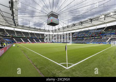 Francoforte, Germania. 17 giugno 2024. FRANCOFORTE, Arena Francoforte, 17-06-2024, Campionato europeo di calcio Euro2024, partita a gironi n.9 tra Belgio e Slovacchia. Panoramica dello stadio. Crediti: Pro Shots/Alamy Live News Foto Stock