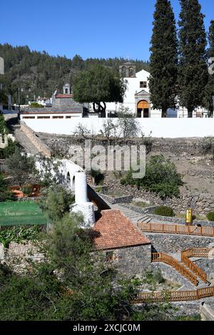 Vilaflor de Chasna, mulino ad acqua. Tenerife, provincia di Santa Cruz de Tenerife, Isole Canarie, Spagna. Foto Stock