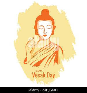 Illustrazione dello sfondo della scheda di auguri vesak Illustrazione Vettoriale