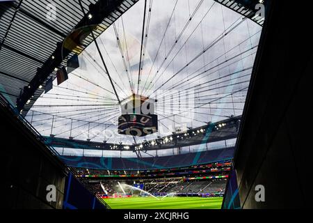 Francoforte, Germania. 17 giugno 2024. Frankfurt Arena prima della partita di calcio di Euro 2024 tra Belgio e Slovacchia all'Arena di Francoforte, Francoforte, Germania - lunedì 17 giugno 2024. Sport - calcio . (Foto di Spada/LaPresse) credito: LaPresse/Alamy Live News Foto Stock