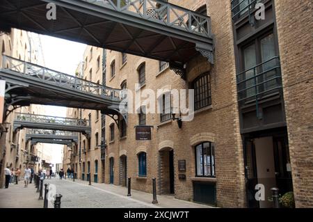 Shad Thames, Bermondsey, Southwark, Londra, Regno Unito. Shad Thames è una strada storica lungo il fiume vicino al Tower Bridge a Bermondsey, Londra, Inghilterra, ed è Foto Stock