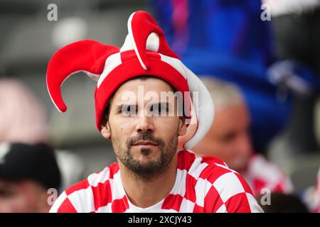 Monaco, Germania. 15 giugno 2024. I tifosi croati durante la partita UEFA Euro 2024 tra Germania e Scozia, gruppo A, data 1, hanno giocato all'Allianz Arena Stadium il 14 giugno 2024 a Monaco di Baviera, Germania. (Foto di Bagu Blanco/Sipa USA) credito: SIPA USA/Alamy Live News Foto Stock
