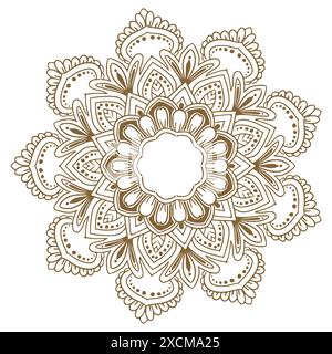 Motivo circolare sotto forma di design decorativo mandala Illustrazione Vettoriale