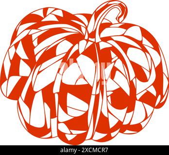 Zucca in vetro colorato. Illustrazione vettoriale Illustrazione Vettoriale