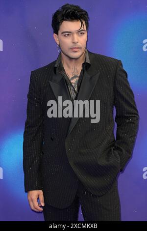 Roma, Italia. 17 giugno 2024. Stash assiste al tappeto viola della prima del film Disney "Inside Out 2" allo Space Cinema moderno. Credito: SOPA Images Limited/Alamy Live News Foto Stock