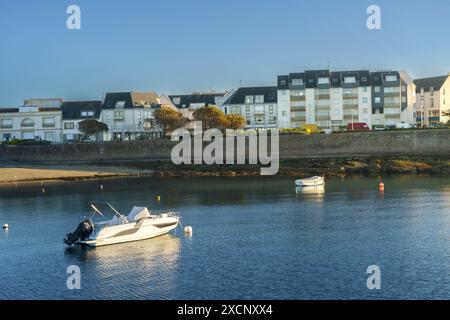 Francia, Bretagna, parte meridionale del dipartimento Finistère, Concarneau, Boulevard de Bougainville Foto Stock