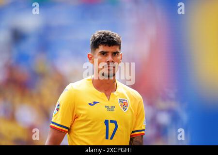 Florinel Coman (Romania) visto durante la partita di UEFA Euro 2024 tra le squadre nazionali di Romania e Ucraina all'Allianz Arena. Punteggio finale; Romania 3:0 Ucraina (foto di Maciej Rogowski / SOPA Images/Sipa USA) Foto Stock