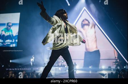 30 Seconds to Mars Live alla o2 Arena di Londra - 4 giugno 2024 Greenwich, Regno Unito Foto Stock