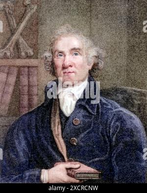 John Hunter (13 febbraio 1728 – 16 ottobre 1793) è stato un chirurgo scozzese. Fu uno dei primi sostenitori dell'osservazione attenta, del metodo scientifico in medicina Foto Stock