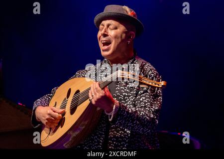 Dhafer Youssef live bei einem Konzert Seiner Street of Minarets - Tour im Theaterhaus. Stuttgart, 31.03.2024 *** Dhafer Youssef live in un concerto del suo Street of Minarets Tour al Theaterhaus Stuttgart, 31 03 2024 foto:xDeondox/xFuturexImagex youssef 4603 Foto Stock