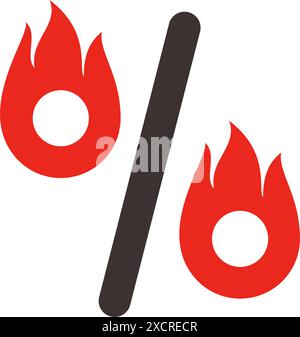 icona del prezzo caldo, realizzata in stile colorato Illustrazione Vettoriale