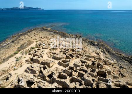 Son Real necropoli, Isola di Mallorca, Spagna Foto Stock