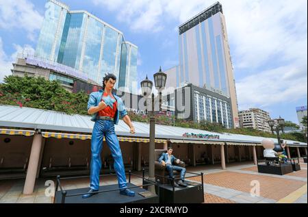 Hong Kong Avenue of Comic Stars, l'unica Walk of Fame al mondo per Mangaka, Cina Foto Stock