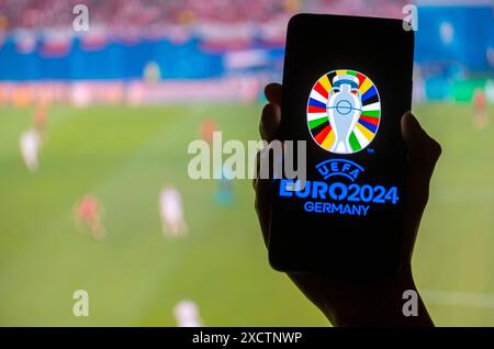 Germania Berlino 15.06.24 il Campionato europeo di calcio 2024 Foto Stock