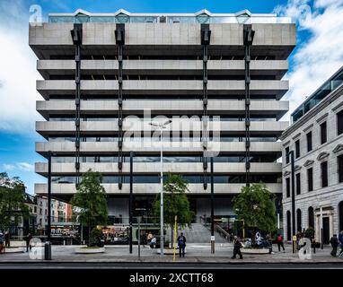 Il Central Plaza Building in Dame Street, Dublino, Irlanda. Ex Banca centrale irlandese. Foto Stock