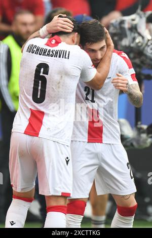 Dortmund, Germania. 18 giugno 2024. Giorgi Tsitaishvili della Georgia durante la partita della fase a gironi di UEFA EURO 2024 tra Turchia e Georgia al BVB Stadion Dortmund. Crediti: Meng Gao/Alamy Live News Foto Stock