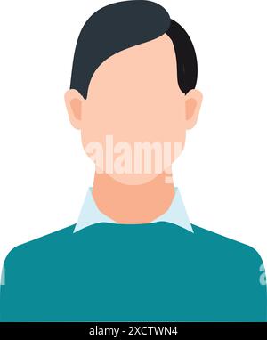 Avatar di un uomo dallo stile piatto Illustrazione Vettoriale