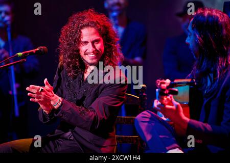 Teatro Albeniz, Madrid, Spagna. 18 giugno 2024. Universal Music Festival 2024. Concerto di Kiki Morente, cantante di flamenco. Kiki Morente è il figlio di Enrique Morente, una personalità internazionale di flamenco. Crediti: EnriquePSans/Alamy Live News Foto Stock