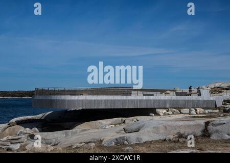 Piattaforma panoramica a Peggy's Cove, nuova Scozia, Canada Foto Stock