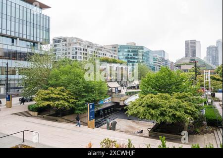 Robson Square nel centro di Vancouver, BC, Canada. Foto Stock