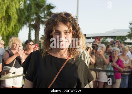 Cap d’Agde, Francia. 18 giugno 2024. Noemie Elbaz partecipa all'Herault of Cinema and Television a Cap d'Agde, in Francia Foto Stock